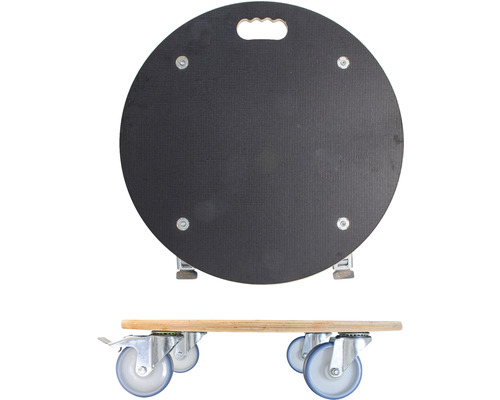 Ronde knielbank met wielen en handvat