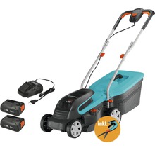 Gardena accugrasmaaier met accu''s, oplader en grasschaar