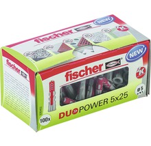 FISCHER Nylon plug Duopower 5x25, 100 stuks-thumb-0