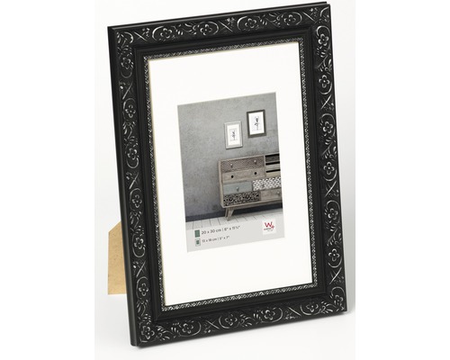 Zwarte fotolijst met bloemmotieven voor foto''s