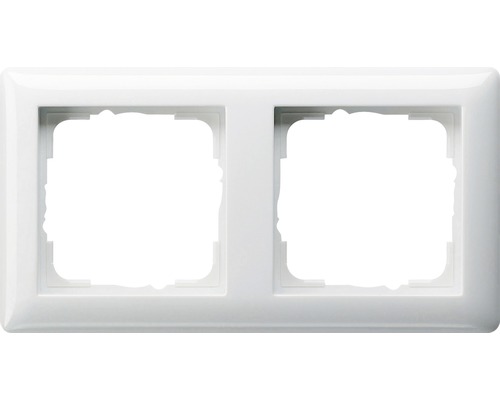 GIRA Standard 55 Afdekraam 2-voudig zuiverwit glans 021203 Dubbel frame voor schakelaars en stopcontacten