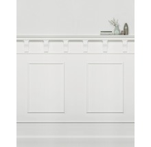 Wandpaneel met sierlijsten en plank met decoratie