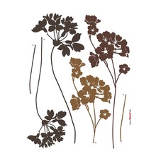 Illustratie van een muursticker met bloemmotieven.
