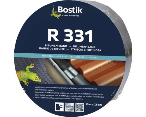 Bostik R 331 bitumenband, zelfklevend, 10 meter bij 7,5 centimeter