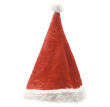 Kerstmuts met pompon en pluche rand