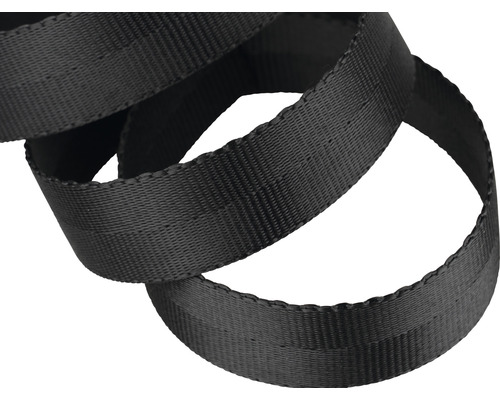 Zwarte polyester spanband