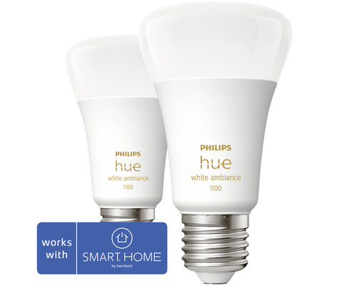 Twee Philips Hue White Ambiance 1100 lampen