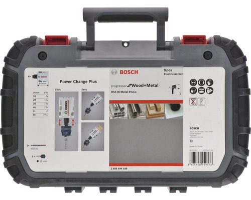 Bosch Power Change Plus elektriciensset met negen stuks in koffer