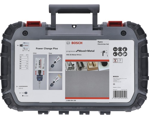 Bosch Power Change Plus elektriciensset, 9-delig, in koffer