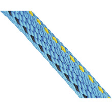 Close-up van een blauw gevlochten touw