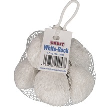 Net met witte decoratieve stenen voor aquarium, circa 0,7 kg