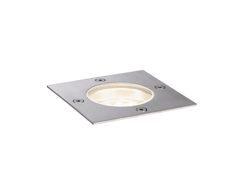 Vierkante inbouwgrondspot van roestvrij staal