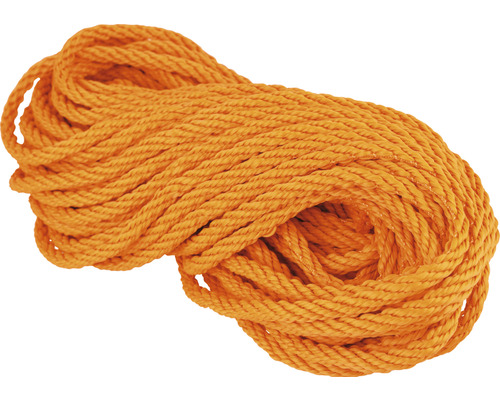 MAMUTEC Touw Paraloc polypropyleen Ø 6 mm oranje, 20 m Kluwen touw van natuurlijke vezels