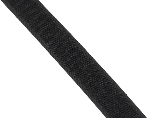 MAMUTEC Klittenband haakband zwart 20 mm zelfklevend, meterwaren-0