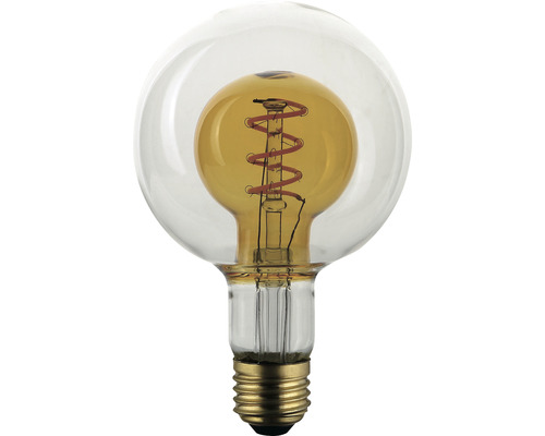 FLAIR LED lamp E27/4W G95 warmwit helder/amber