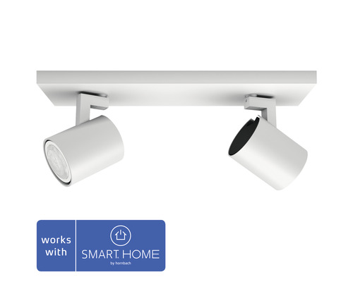 PHILIPS Hue White Ambiance LED opbouwspot Runner 2-lichts wit PHILIPS Hue White Ambiance LED opbouwspot Runner 2-lichts wit
