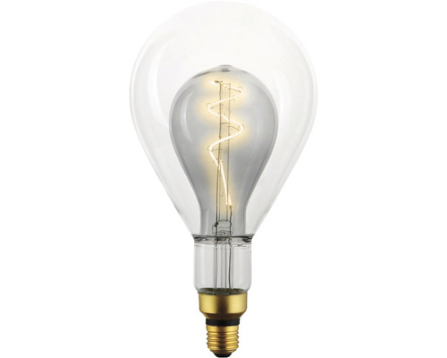 FLAIR LED lamp E27/4W PS150 warmwit helder/rookglas