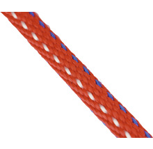 Rood, gevlochten polypropyleen touw