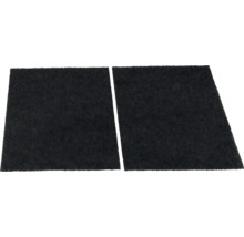 Twee zwarte filtermatten