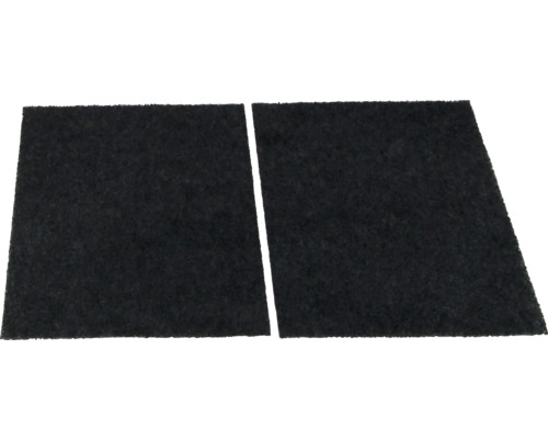 Twee zwarte filtermatten