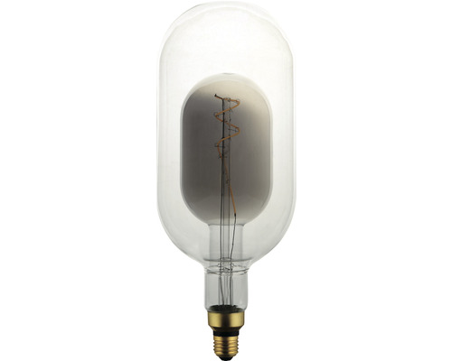 FLAIR LED lamp E27/4W DG150 warmwit helder/rookglas