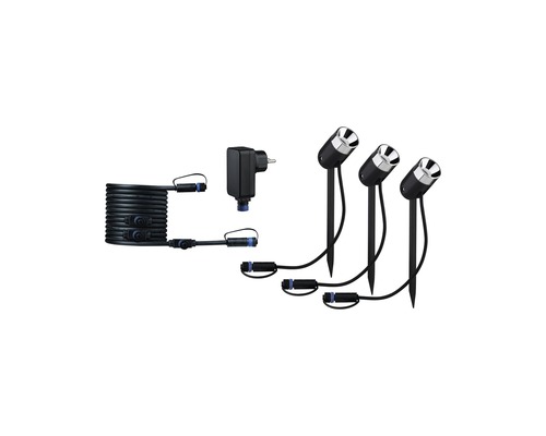 Tuinspotset met kabel, stekker en grondspie