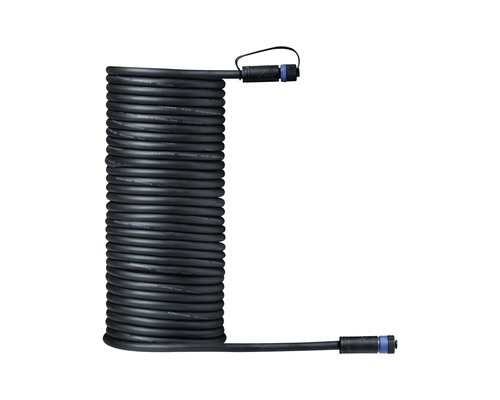 PAULMANN Plug & Shine verlengkabel IP68 zwart 10 meter Opgerolde zwarte kabel met stekker