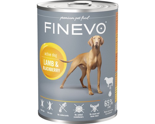 FINEVO Hondenvoer nat Active Dog lam met braambessen 400 g