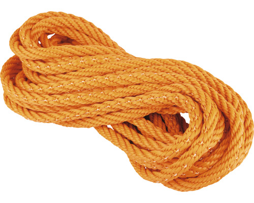 MAMUTEC Touw Paraloc polypropyleen Ø 8 mm oranje, 10 m Gedraaid touw