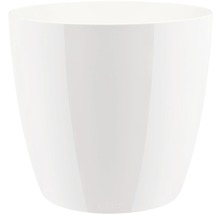 Witte bloempot van kunststof