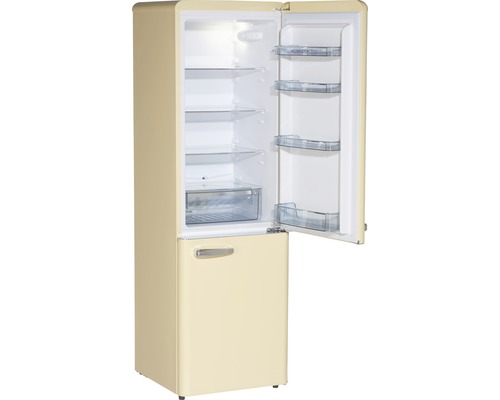 Retro koel-vriescombinatie met open deur