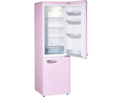 Retro koel-vriescombinatie met open deur