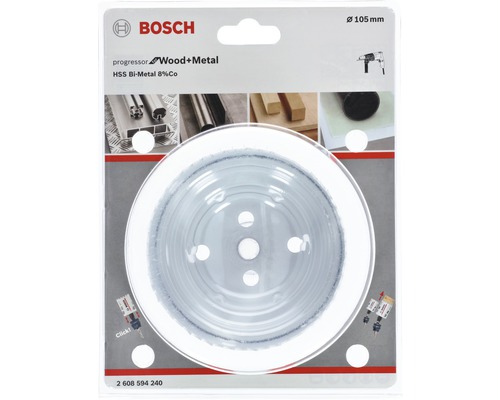 Bosch gatenzaag Progressor Wood and Metal met een diameter van 105 millimeter in verpakking