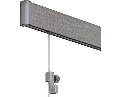 ARTITEQ Schilderij ophangsysteem wand Click Rail complete set aluminium 2 m Gordijnrail met verzwaringsstaaf en accessoires voor gordijnen