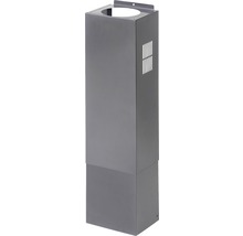 Grijze afdekking voor een tuintafelbarbecue