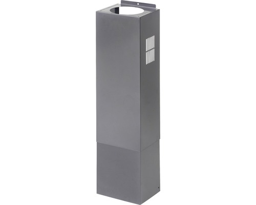 Grijze afdekking voor een tuintafelbarbecue