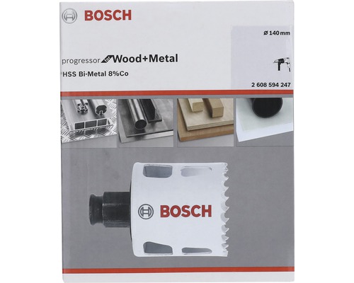 Bosch Progressor gatenzaag voor het zagen van hout en metaal, 140 millimeter diameter