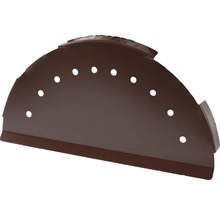 PRECIT Eindstuk voor nokvorst halfrond, RAL8017 chocoladebruin, 280 mm