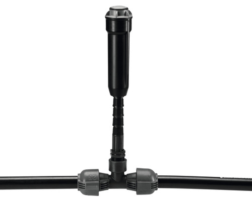 Pop-up sproeier met T-stuk en irrigatiebuis voor tuinbesproeiing