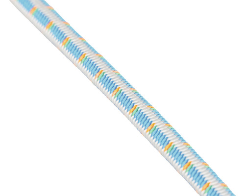 MAMUTEC Elastisch touw Paraloc Ø 8 mm polyamide blauw/groen/oranje (per meter) Detail van een elastisch koord