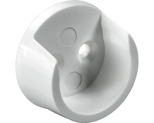 HETTICH Kastroedehouder Ø 20 mm wit, 30 stuks Kledingroedehouder van kunststof