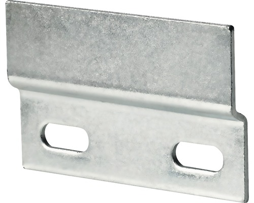 HETTICH Kastophangrail 76x47,5 mm verzinkt, 25 stuks Metalen hoekverbinder met langgaten