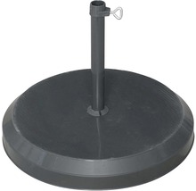 Grijze parasolvoet met ronde voet en stang.