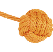 Gele touwwerk fenderknoop