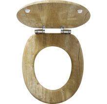 Houten toiletbril met houtpatroon