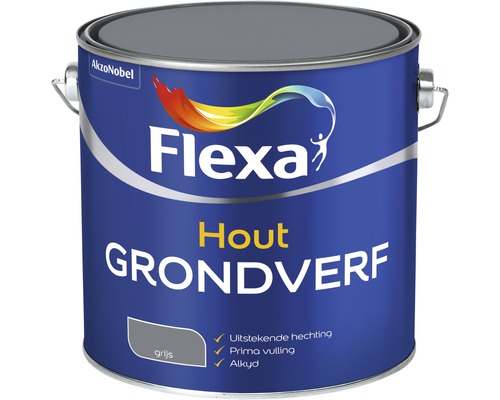 FLEXA Grondverf hout alkyd grijs 2,5 l
