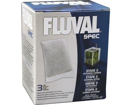 FLUVAL Spec Koolfilter reserve-koolstofniveau 2 3 stuks