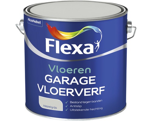 FLEXA Garagevloer verf kiezelgrijs 2,5 l