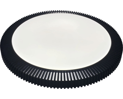 Ronde plafondlamp met geribbelde rand