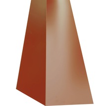 PRECIT Slagregenschort voor holle knik, RAL3009 oxiderood, 1000x100x140 mm